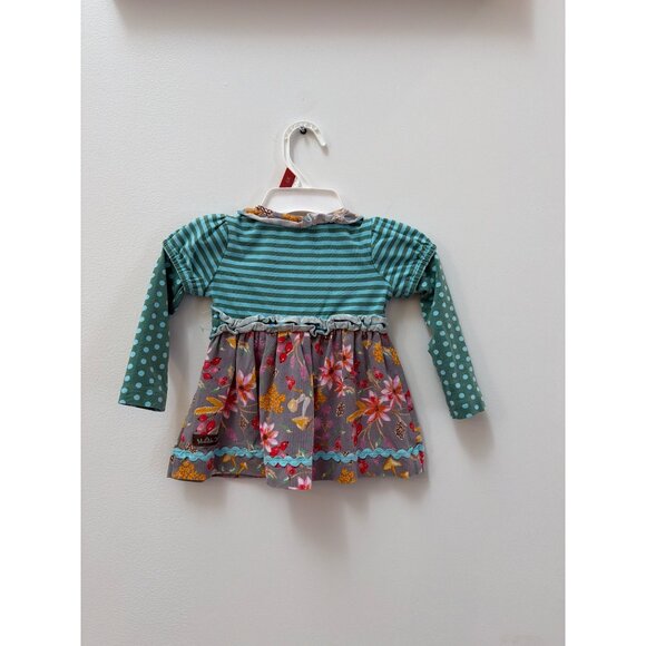 Matilda Jane Once Upon A Time Quizzical Striped/Floral Tunic Baby Girl Long Slee - Picture 3 of 4